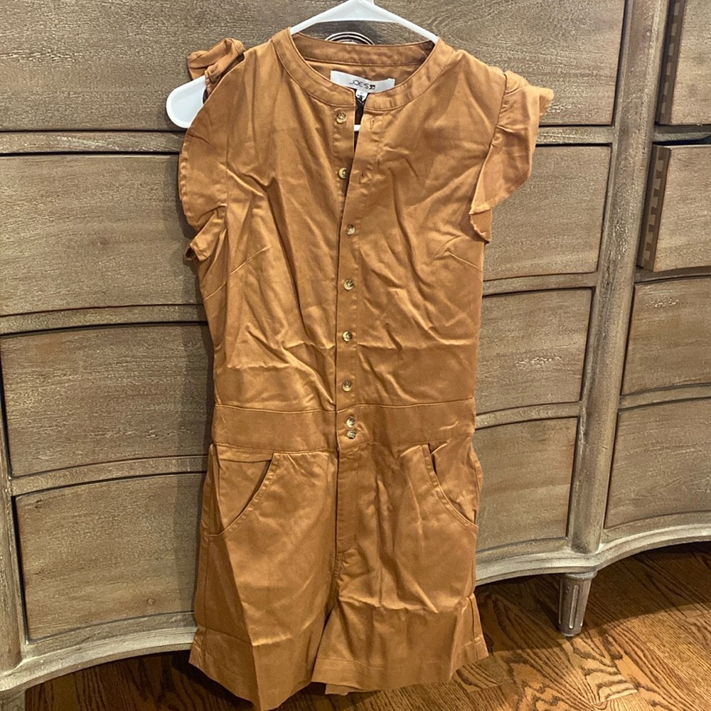 Joes flutter sleeve romper in color Henna. Purchased at Nordstrom